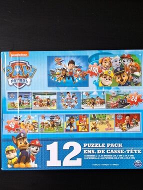 Paw Patrol 12 Puzzle Pack Never Used